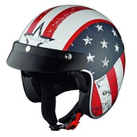 Held BLACK BOB klasická jet helma US-Flag bílá vel.S
